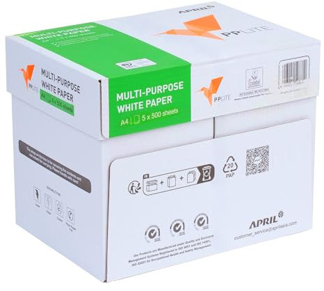 Basic Druckerpapier DIN A4 – 2.500 Blatt (5 x 500 Blatt) – Weißes Universal Office Paper Kopierpapier - CIE Weiße 160 – Ideal für Büro und Heim (1 Karton | 2.500 Blatt)