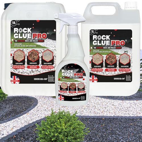 Gravel Binder For Bonding Stones, Mulch, Bark & Garden Paths Long Lasting Weatherproof Ready To Use Formula (1, 5 Litres)