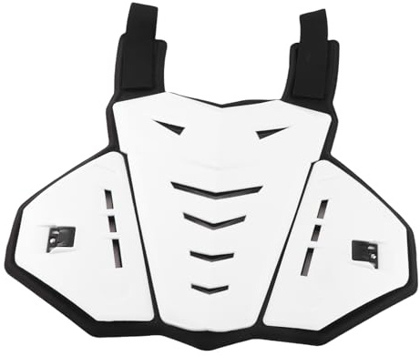 Motorcycle Protector Jacket, 62-120cm Waist Chest Armor Comfortable Lightweight Motorcycle Armor Body Guard Vest for Dirtbike Bike Back Protection (White)