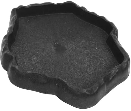 DOITOOL Ciotola per Rettili in Effetto Roccia Beverino Stabile e Antiribaltamento per Tartarughe Lucertole e Gechi Facile da Pulire Piatto Acqua e Cibo per per Rettili