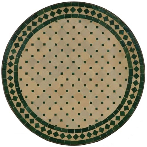 Casa Moro Runt matbord 120 cm – matbord, betongbord, mosaikbord, balkongbord, terrassbord, trädgårdsbord Marocko