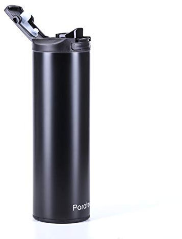 Parateck Mug Isotherme de Voyage en Acier Inoxydable Tasse à Café Thermoses 500ml Bouteille Isotherme Coffee to Go Gobelet Tasse à Boire à Emporter avec Couvercle sans BPA (Noir)