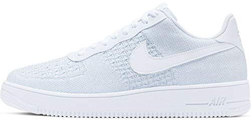 Nike Herren Air Force 1 Flyknit 2.0 Basketballschuhe, Mehrfarbig (White/Pure Platinum/Pure Platinum/White 100), 42.5 EU