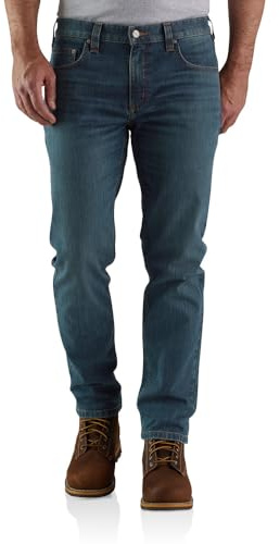 Carhartt Herr 104960 Rugged Flex avslappnad passform 5-ficks tapere