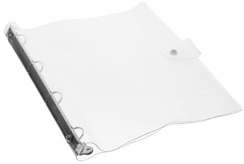 Gadpiparty Raccoglitore trasparente formato A4, cartella a 4 anelli in plastica trasparente con chiusura a scatto, copertina morbida e flessibile per album fai da te, quaderni, documenti scolastici