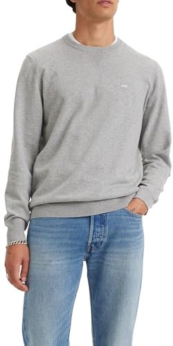 Levi's Lightweight Housemark Sweatshirt, Mid Tone Grey Heather, L Homme