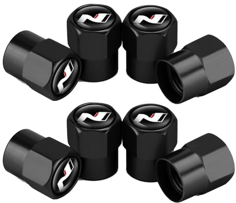 JIARIENBAO 8 Pcs Tire Valve Stem Caps Universal Hexagon Valve Covers Aluminum Tire Valve Stem Caps with Gasket Waterproof Dust-Proof Universal Fit for All Cars