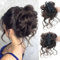 Diyxisk Postizos de Pelo Natural,1 Pieza Moño Postizo y 2 Piezas Pinzas Pelo Coletas Postizas Natural Pelo Postizo Exquisito Moño Postizo Pelo Natural,para Niñas (Marrón Negro)