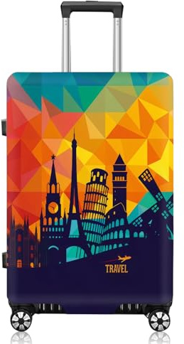 Naapesi Copertura Elastica per Valigia, Protezione Anti-Graffio con Cerniera, Adatta a Bagagli da 18-32 Pollici, Lavabile e Resistente per Viaggi