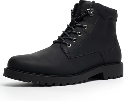 CGRRBW Men's Work Hiking Boots Waterproof, Winter Boots for Men, Anti-Slip Outdoor Climbing Warm Work Trekking Shoes for Men DSXM10-BLACK-10.5