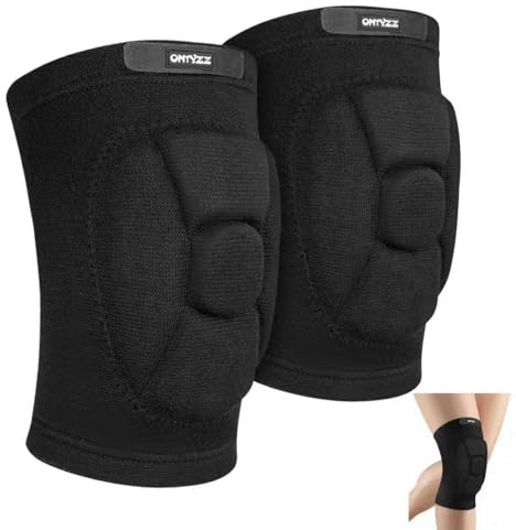 ONTYZZ Volleyball Knieschoner 1 Paar Atmungsaktiv Kniebandage Dehnbar Weich Knieschützer für Handball Tanzen