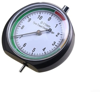 Precisión de acero inoxidable para medidor de dial para pruebas de profundidad de banda de rodadura de neumáticos para motocicleta, coche, camión, RV y controles de seguridad de ruedas