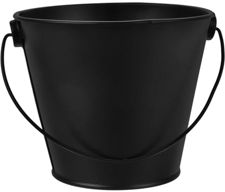 PRETYZOOM Cubo de Grasa de Hojalata Negro para Barbacoa Diseño para Reducir Humo y Manchas, Fácil de Limpiar, Accesorio Adecuado para Parrillas y Frituras