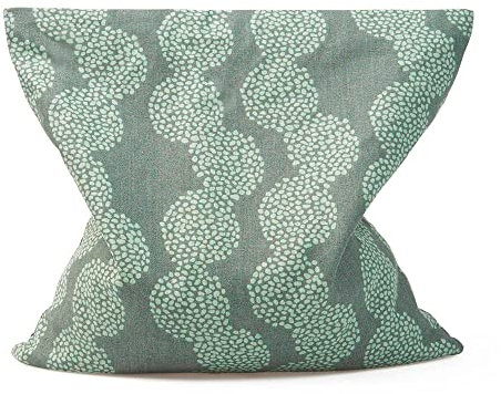 GRÜNSPECHT Kirschkern-Kissen 19x19cm, Wärmekissen für Nacken, Bauch & Rücken, Bezug aus 100% Baumwolle, für Mikrowelle & Backofen, grün (100-V7)