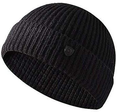 YAMEE Gorro Docker de Punto Hombre | Sombrero con Borde Plegable Beanie | Gorra Beanie otoño/Invierno Unisex | Sombreros de Invierno