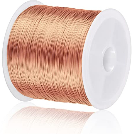 EVERMARKET 328Ft Jewelry Wire - 26 Gauge Tarnish Resistant Copper Beading Wire for Jewelry Making, 0.4mm X 100m (Rose Gold)