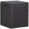 WIFESE 43x44x51 cm Garten Aufbewahrungsbox 90 L Auflagenbox Kissenbox Box mit Deckel Gartenboxen Mülltonnenbox Storage Boxes Gartenschrank Wetterfest UV Beständig Schwarz PP Rattan Optik