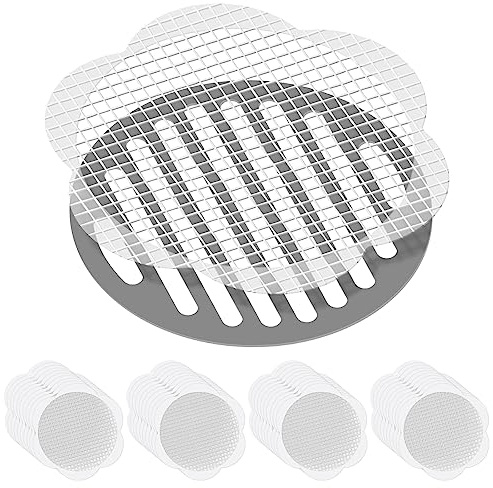 AMFUN Filtro di Scarico a Pavimento Usa e Getta, 40 Pezzi Filtro Raccogli Capelli per Doccia, Protezione per Lo Scarico del Pavimento, Adesivi per Scarico Doccia per Cucina, Vasca, Bagno