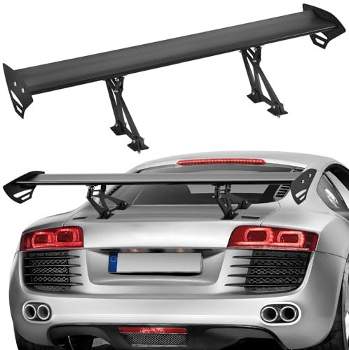 VEVOR GT Wing Autospoiler, 43,3 Zoll Universalspoiler mit Einzeldeck, verstellbares leichtes Aluminium, Auto-Heckspoilerflügel, Rennspoiler BGW/JDM Drift Schwarz