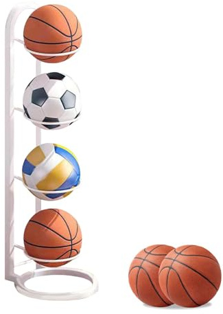 Porta Palloni Da Calcio, Rastrelliera Per Organizzatori Di Pallacanestro, 3/4/5 Livelli Rastrelliera Per Basket, Supporto Per Palle Da Basket, Rastrelliera Verticale Per Basket Calcio Pallavolo