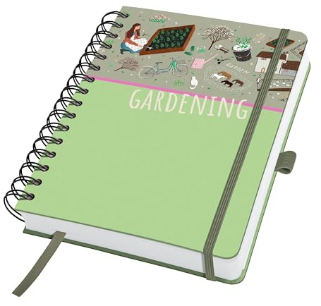 SIGEL JN654 Spiral-Notizbuch Jolie, Garden Love, ca. A5, blanko: 120 g/m², 240 S., FSC-zertifiziert, vegan