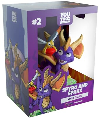 Youtooz Spyro e Sparx Figura in Vinile da 8.9 cm – Figure Collezionabili di Azione di Spyro e Sparx dalla Serie di Videogiochi Classici