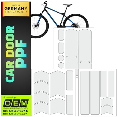 SOLNIT Lot de 21 films de protection de peinture de qualité supérieure pour vélo - Cadre de vélo - Résistant aux rayures - Résistant aux intempéries - Sans résidus - Amovible - Universel - Pour VTT et