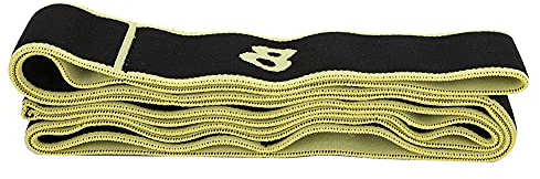 Yoga Stretch Strap Premium Fitness Bälte för styrketräning och hållningskorrigering Högkvalitativ polyester latex Yogabälte gult eller rött 34,6 tum långt (Gul)