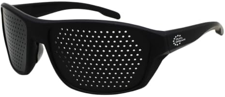 DUAL DREAM - Occhiali Stenopeici Certificati Fasciante Gommato Black, Occhiali Bates Certificati, Allenamento Visivo con Foro Stenopeico Uomo Donna, per Leggere, Made in Italy