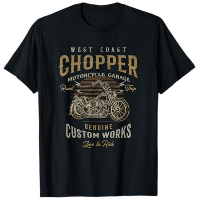 Camicia da moto West Coast Chopper Garage Vintage Graphic Maglietta