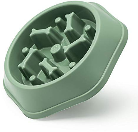 Hundenapf Hund Langsame Feeder Schüsseln Bloat Stop Food Bowl Interaktives Puzzle Gesunde Essschale(grün)