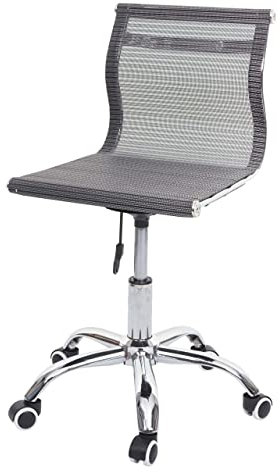Mendler Bürostuhl HWC-K53, Drehstuhl Schreibtischstuhl Computerstuhl, Netzbezug Stoff/Textil - grau