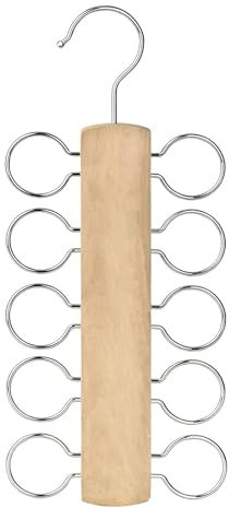 Schalbügel, Schalhalter, Krawattenhalter, Krawattenbügel, Gürtelhalter, Scarf Holder, Holz Krawatten Halter, Schal Kleiderbügel, Multifunktionaler Schrank-Organizer für Schals, Krawatten, Gürtel