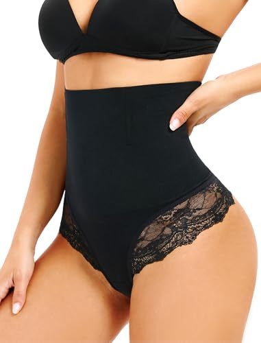 SURE YOU LIKE Tummy Control Thong High Waisted Shapewear Panties for Women