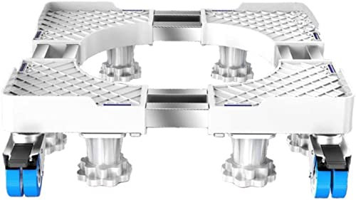 YHJZSM Base de Support de Machine à laverSupport de Base de Machine à Laver Double Tube Rouleaux d'appareils Extensibles Robustes 52-72 cm Base de sèche-Linge Mobile multifonctionnelle AV