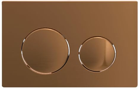 SPARES2GO Luxuriöses Betätigungsplatten-Set für verdeckten WC-Spülkasten, Wandaufhängung, gebürstetes Kupfer, 245 mm x 165 mm