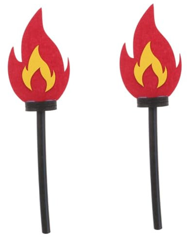 VICASKY 2 piezas de simulación de antorcha de juguete para antorcha artificial para eventos deportivos de cosplay y ocasiones creativas, material seguro, accesorio de decoración versátil para escuelas