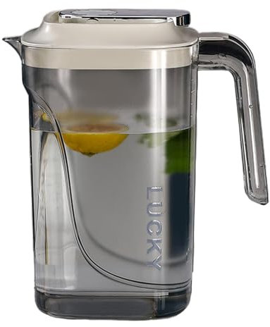 Pichet à eau de porte de réfrigérateur de 2,2 l avec couvercle, carafe froide et pichet à thé glacé, carafe à eau simple et tendance de 2,2 l, pour porte de réfrigérateur, carafe à eau pour boissons