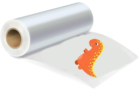 TICFOX Rotolo di Pellicola di trasferimento DTF, 33cm x 100m Rotolo di Pellicola Transfer DTF monofacciale pretrattata Carta Transfer Termica Pet per Borse, Magliette Tessili(Opaco)