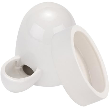 Homoyoyo Chicken Drinker and Feeder with Large Round Food Bowl Stable Poultry Waterer for Chickens Quail Pigeons Easy to Clean Outdoor Use