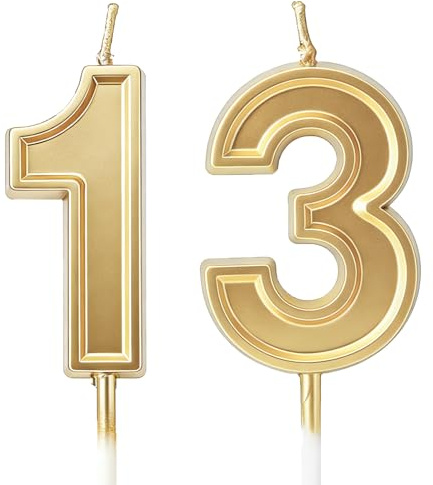 URAQT Candela per 13° compleanno, 13° Candela Numero Compleanno