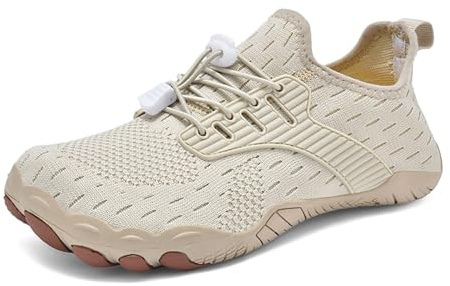 ZEPYFXIT Barefoot Minimaliste Chaussures Aquatiques Homme Femme Séchage Rapide Imperméable Souple Plage Piscine Surf Randonnée Kayak Yoga Eau Confort,Kaki,36 EU