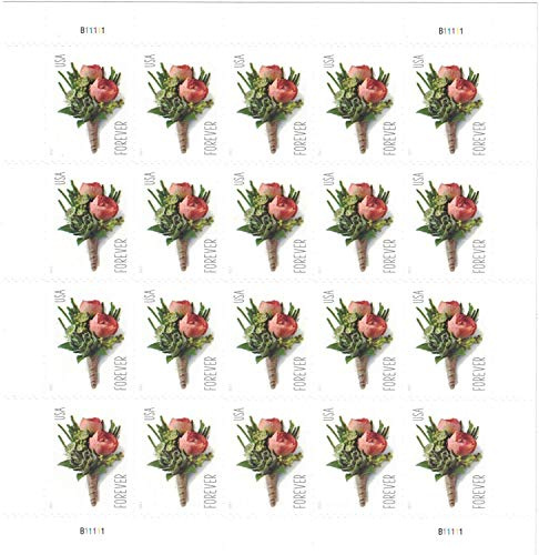 USPS Celebration Boutonniere Forever Stamp (2 Sheets, 40 Stamps)