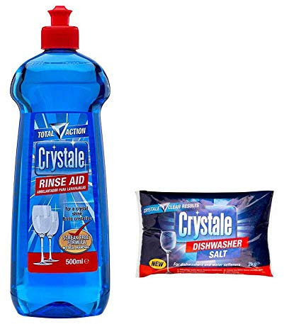 Crystale: Dishwasher Rinse Aid - 500ml & Dishwasher Salt - 2kg (Set of 2)