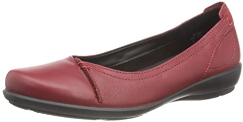 Hotter Womens Robyn II Mary Janes Shoes Red 5.5