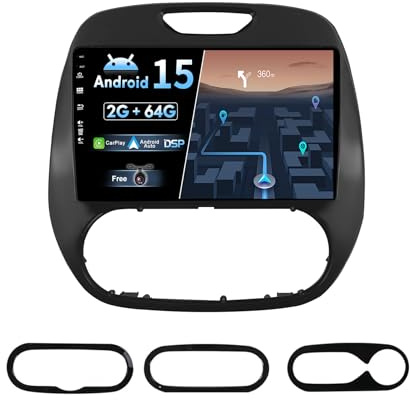 BXLIYER Android 15 IPS Autoradio pour Renault Kaptur Captur (2014-2019) - sans Fil Carplay + Android Auto - Caméra GRATUITES - 2 Din 9 Pouce - Dab Volant BT WLAN 4G Fast-Boot Split-Screen