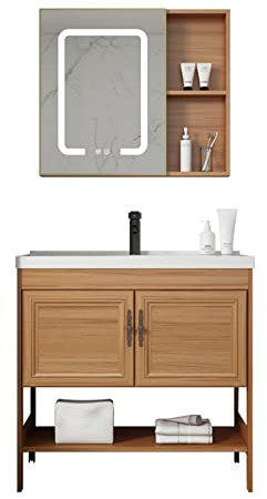 Spüle keramikspüle spülbecken weiss ausgussbecken mit armatur integrated sink set Geeignet sind Waschbecken mit Schrank und Schminkspiegel, Toilette, Badezimmer, Waschküche, Garten im Freien ( Color :