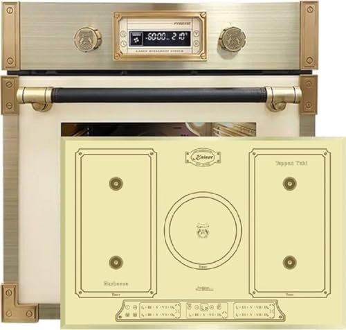 Kaiser Pyrolyse Backofen »EH 6427 ElfAD+KCT 7797 ELfEm«, Retro Pyrolyse Einbau Backofen 73L Elfebeinfarbiges Glas 60 cm+ Induktionskochfeld 77cm, FREE ZONE, PowerBoost 4,3 KW, 5 QuickHeat,Kochfeld