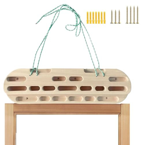 tongfeng Finger Board Rock Climbing – Tavola da appendere in legno per arrampicata | Resistente supporto per arrampicata, tavola portatile per costruire la forza del nucleo, pratica di sospensione e