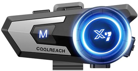 Accessori moto Casco del motociclo Bluetooth Headset, Sking Speaker, CVC Cancellazione del rumore Musica Risposta automatica, 90 ore di riproduzione High Sound Ultra-Thin Headset IP67 Impermeabile